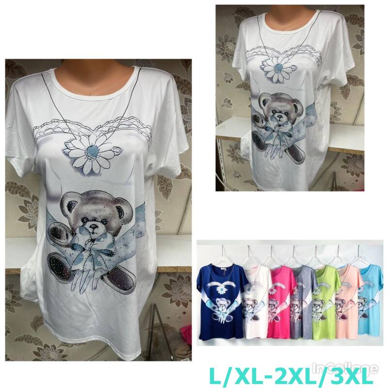Bluzki damskie Roz L/XL-2XL/3XL, Mix Kolor Paczka 12 szt